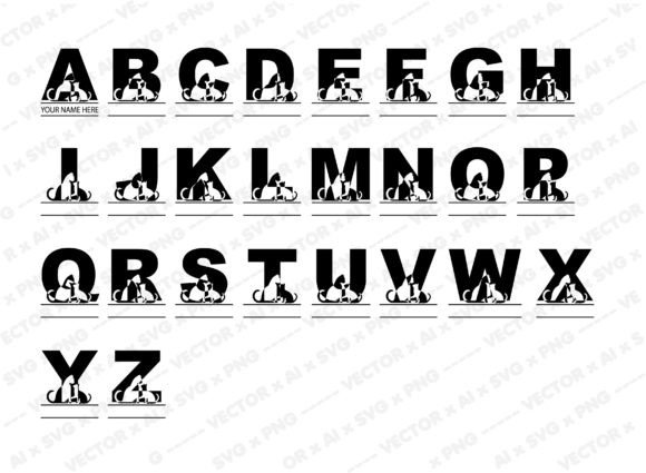 Alphabet with Cat Background1 Review