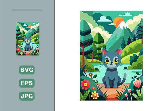 Animals Cat Cute Landscape Background Review