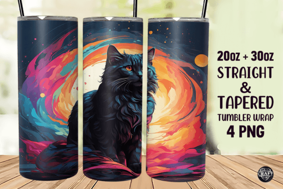 Cat Colorful Swirl Tumbler Wrap 20oz Review