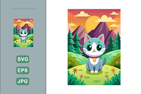 Cat Cute Landscape Background Review