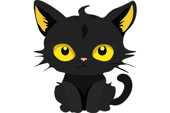Cute Funny Cat Kitten with Yellow Eyes Embroidery Review
