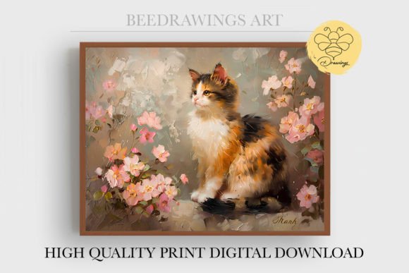 Cute Oil Paint Adorable Cat Wall Art 17 Review