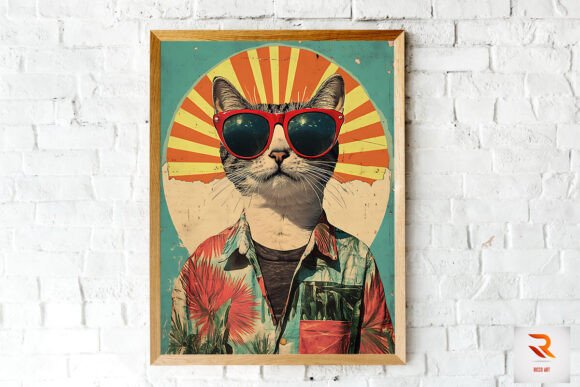 Retro Poster Vintage Cool Cat Wall Art Review